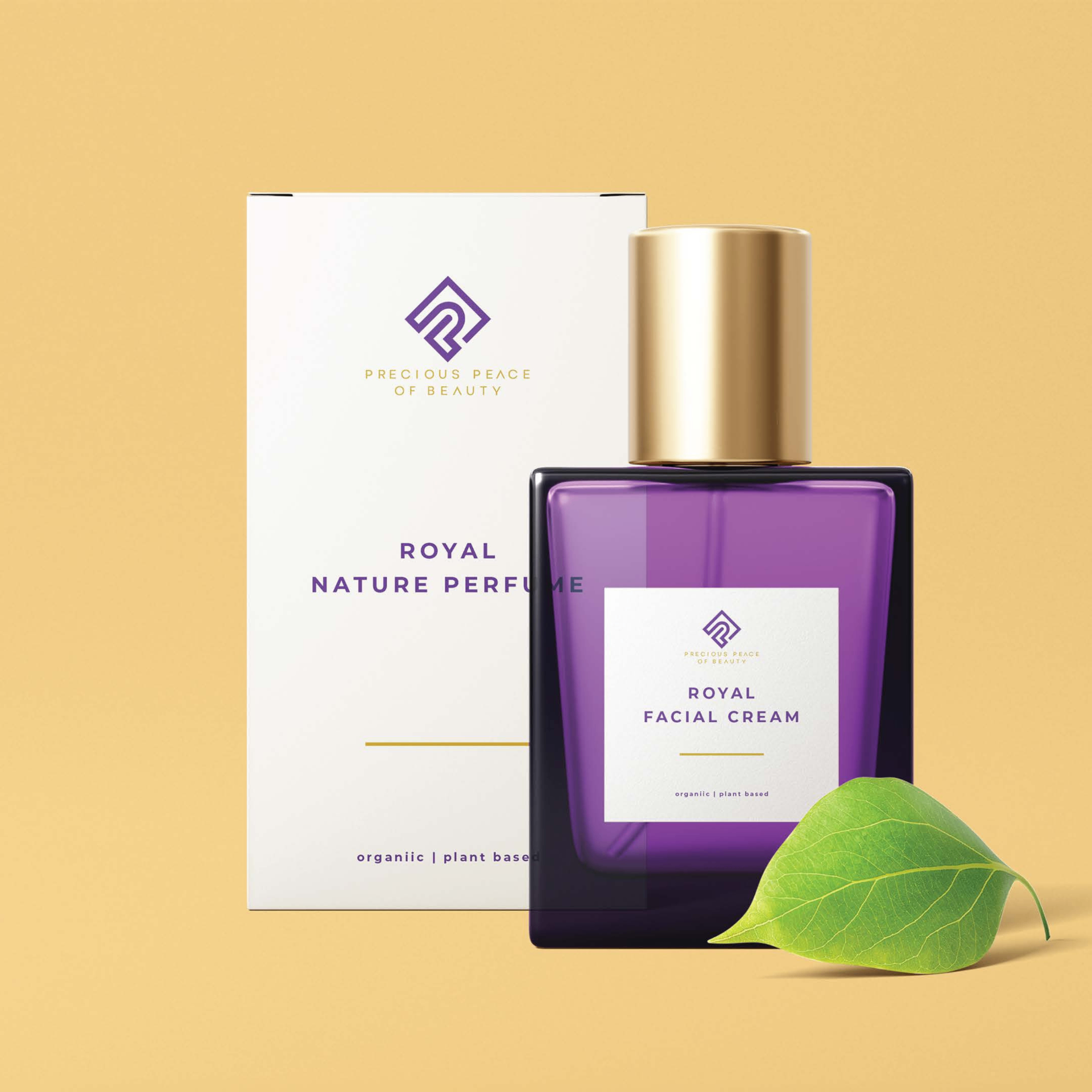 Royal Nature Perfume packaging and bottle design for Precious Peace of Beauty